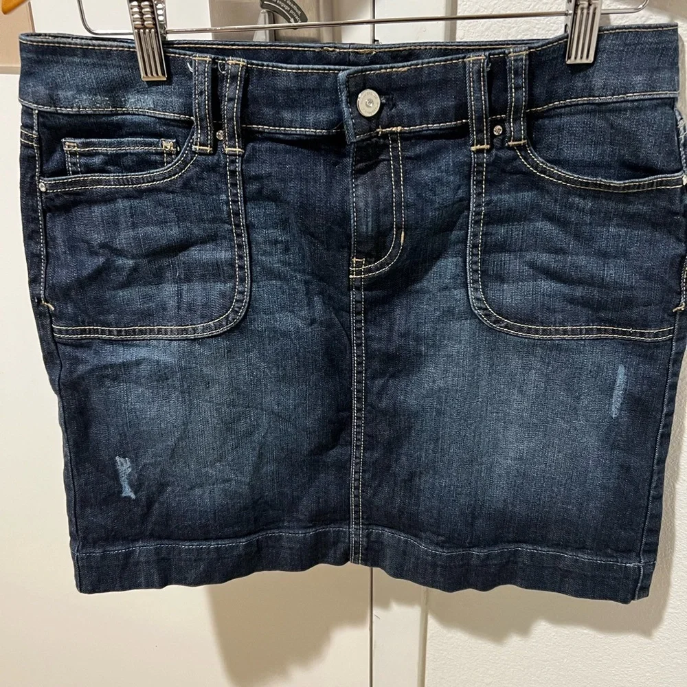 Womens White House Black Market Pencil Jean Mini Pencil Skirt Size 6